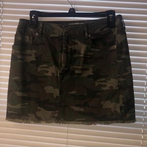 Camo jean skirt
